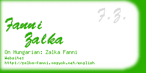 fanni zalka business card